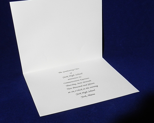 York High School graduation announcements from University Cap & Gown