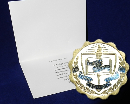 York High School graduation announcements from University Cap & Gown