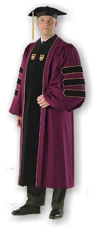 Authentic Boston College doctoral gown by University Cap & Gown