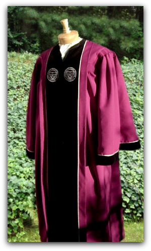 Custom designed Provost robe for WPI Worcester Polytechnic Institute designed by University Cap & Gown