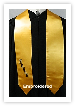 Embroidered Honor Stoles from University Cap & Gown