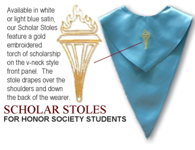 Honor Society Stoles from University Cap & Gown