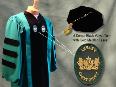 Authentic Lesley University Doctoral Outfit by University Cap & Gown